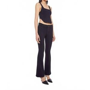 NEW MOTHER weekender flared leg jeans in nighty night